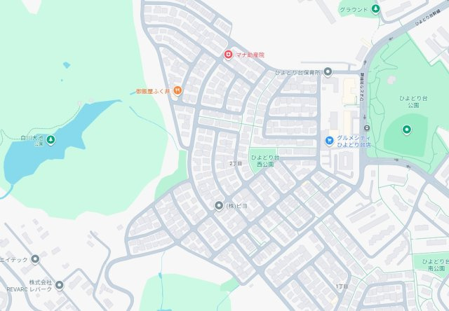 神戸市北区ひよどり台　新築一戸建ての地図