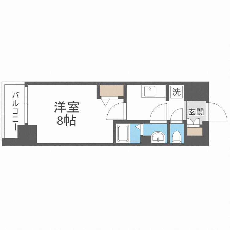 大阪市淀川区宮原１丁目の賃貸マンションの間取り