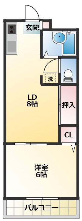 ハイツプリズムCの間取り
