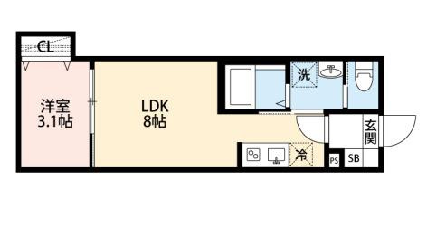 足立区梅田６丁目のアパートの間取り