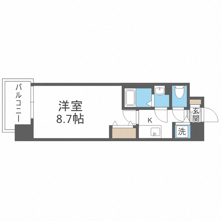 大阪市都島区都島北通２丁目の賃貸マンションの間取り