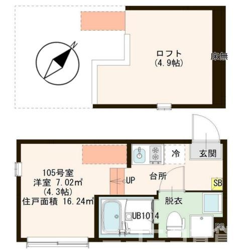江戸川区谷河内２丁目のアパートの間取り
