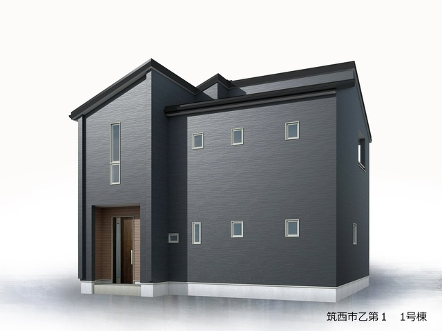 【外観パース】 | 筑西市乙第1　新築戸建　1号棟 | お近くの同仕様物件もご案内できます(*^^)v
お気軽にお問い合わせください☆
(1号棟)