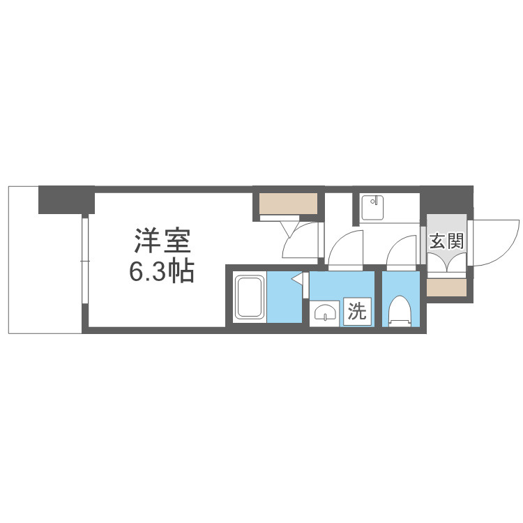 大阪市城東区関目３丁目の賃貸マンションの間取り