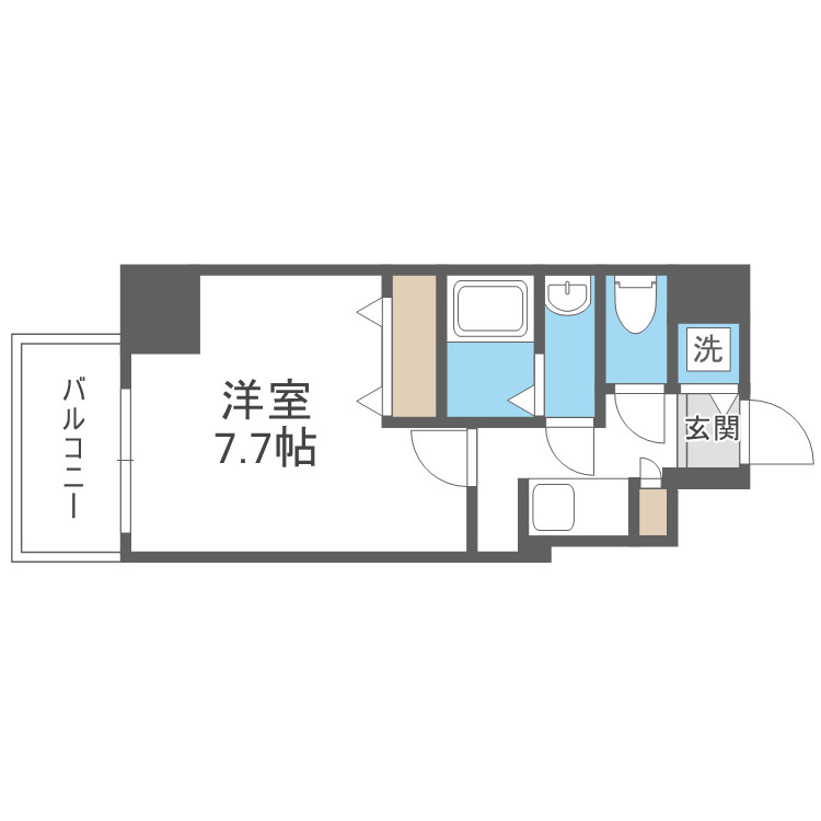 大阪市東成区中本２丁目の賃貸マンションの間取り