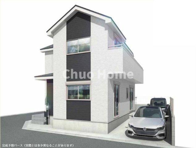 葛飾区西水元2丁目新築分譲住宅の完成予想図|【外観パース】長期優良住宅