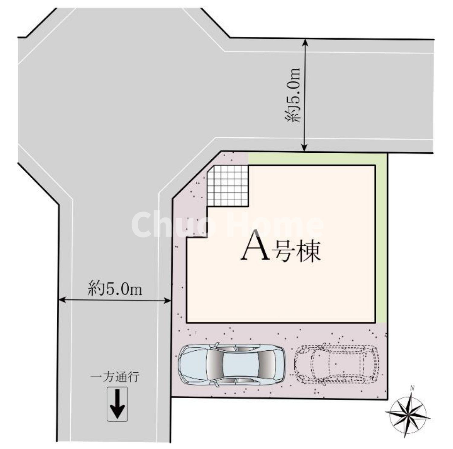 葛飾区西水元2丁目新築分譲住宅の区画図|【区画図】角地！