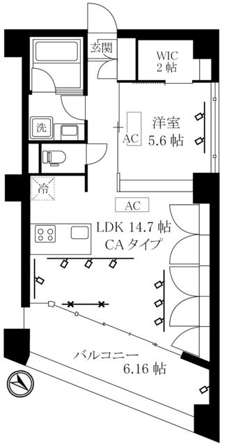 オレア日本橋浜町の間取り