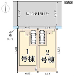 リーブルガーデン長岡京市城の里の区画図