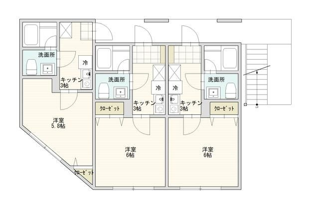サンティエ六町の間取り