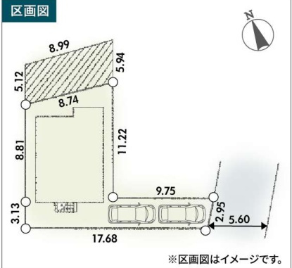 泉区上飯田町 新築戸建 4998万円の区画図