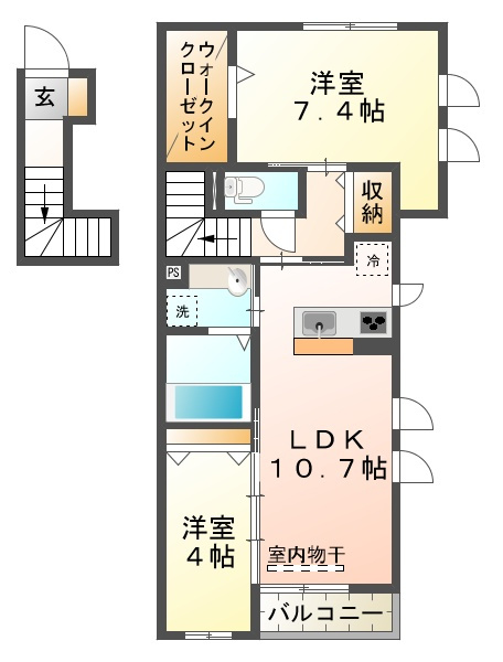 タウンコート五色山の間取り