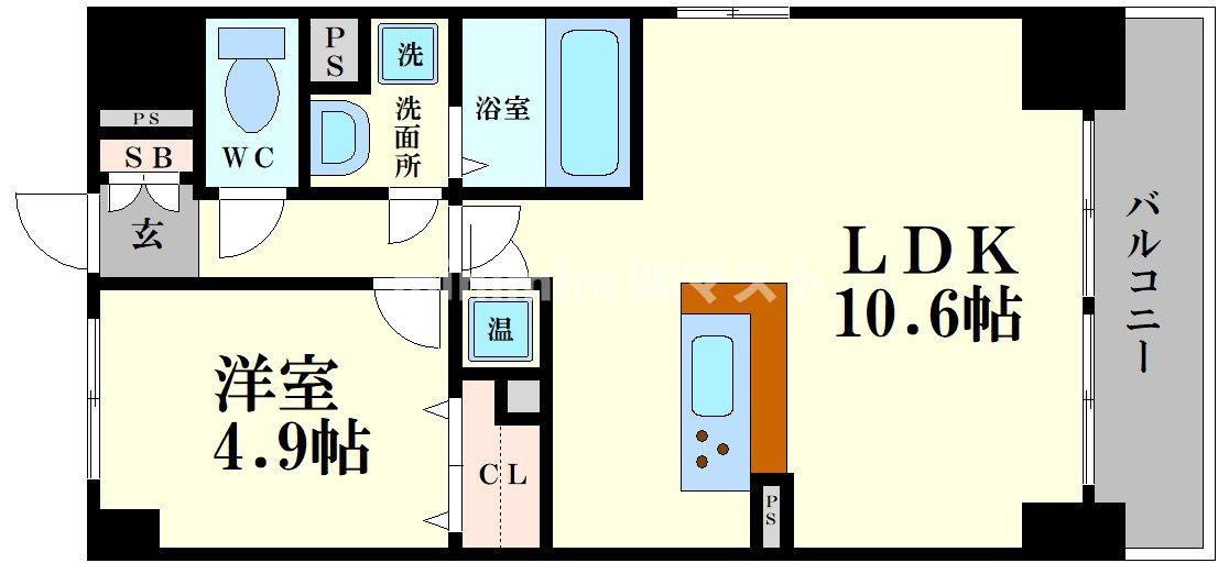 メゾンクラウン鷺洲の間取り
