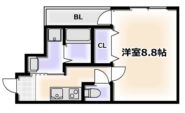 【間取り】 | ソレイユ聖天下C