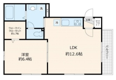 ラフルールドゥサクラの間取り|間取りです。