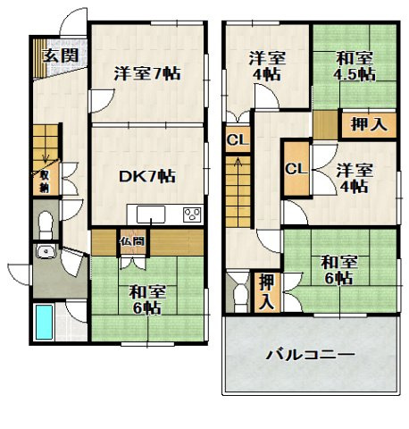 千種3丁目貸家の間取り