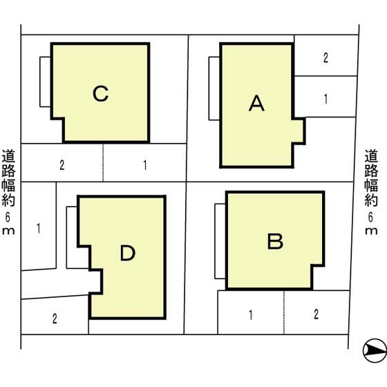 平川山道戸建の区画図