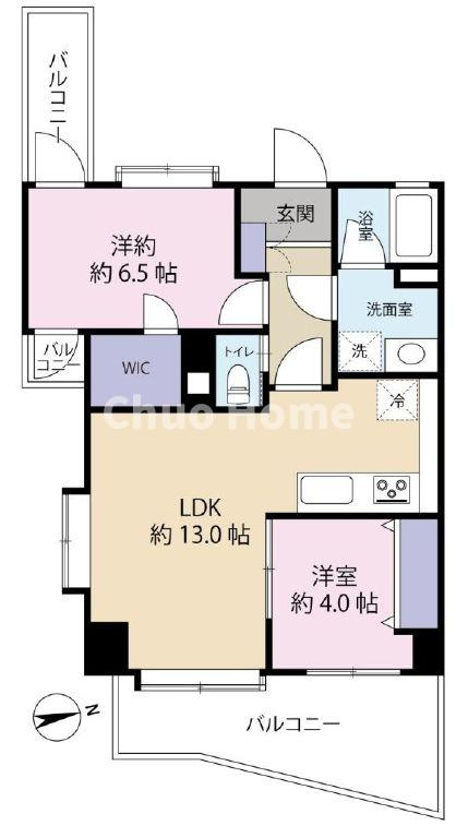 ツオード千住弐番館の間取り|3方角部屋住戸につきまして日当たり・通風良好。新規フルリノベーション施工が完了いたしましたのでいつでも内覧が可能です。