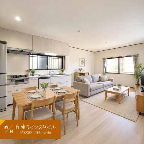 瑞穂町3丁目の居間・リビング|家具設置AIイメージ図です
