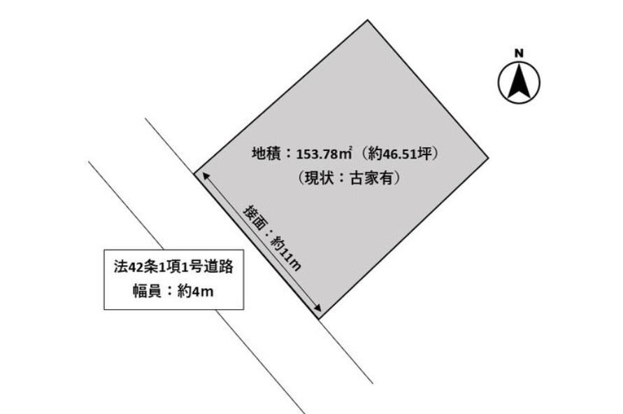明石市魚住町金ケ崎　土地の土地図