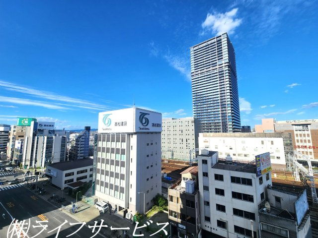 【展望】 | 淀川リバーサイドマンション | バルコニー／８階部分からの眺望につき良好です！
