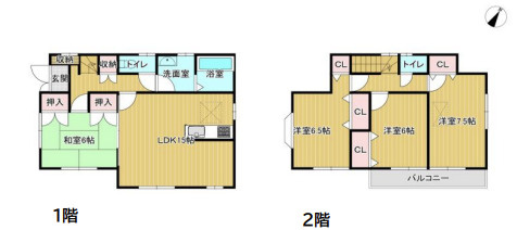 【間取り】 | 幸手市下川崎　中古戸建