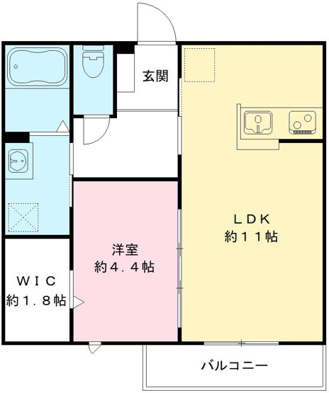 【間取り】 | ハートウィズ１１２２　Ｂ棟