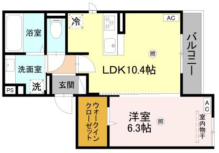 ENCHANTE大久保駅前の間取り