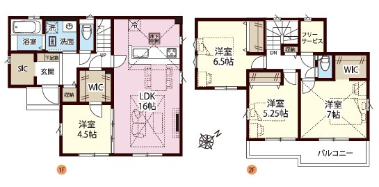 【間取り】 | GRAFARE北本市中丸 6期　新築住宅 | ≪1号棟≫