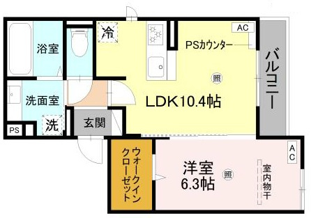 ENCHANTE大久保駅前の間取り