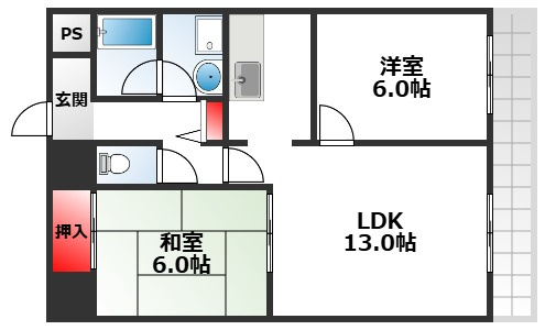 シャルマンシェソワの間取り