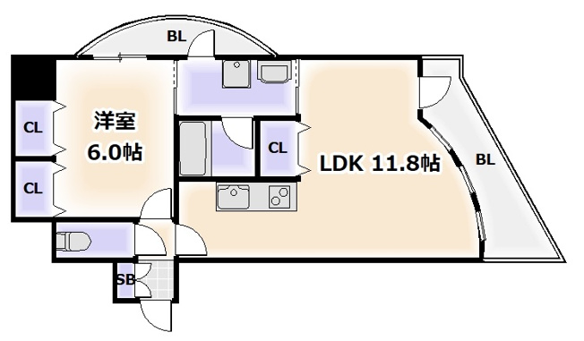 【間取り】 | S-RESIDENCE学園坂（エスレジデンス学園坂）