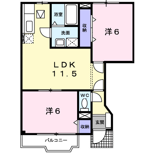 【間取り】 | リバーサイドA館