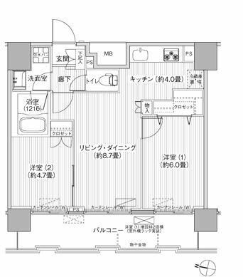 コスモグランス南品川の間取り