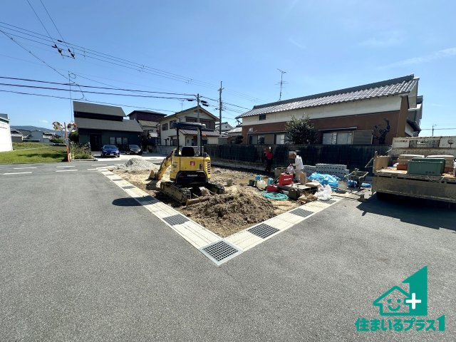 ●3(土)4(日)現地案内可能！　磯城郡田原本町保津　第3期　限定1邸の外観|現在はこんな感じです。完成までが待ち遠しいですね。