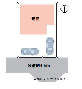 秦野市東田原　中古戸建の区画図