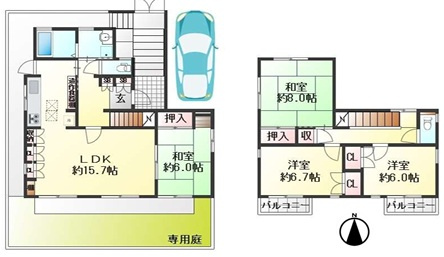 神戸市西区学園東町6丁目の間取り