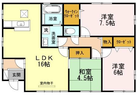 花家鮓様戸建借家の間取り