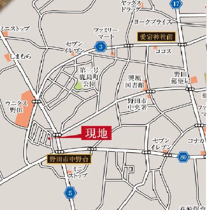 野田市中野台鹿島町　新築戸建　1号棟の地図|東武アーバンパークライン愛宕駅・徒歩23分