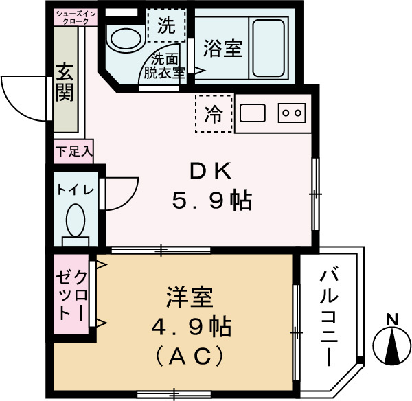墨田区東向島５丁目のアパートの間取り