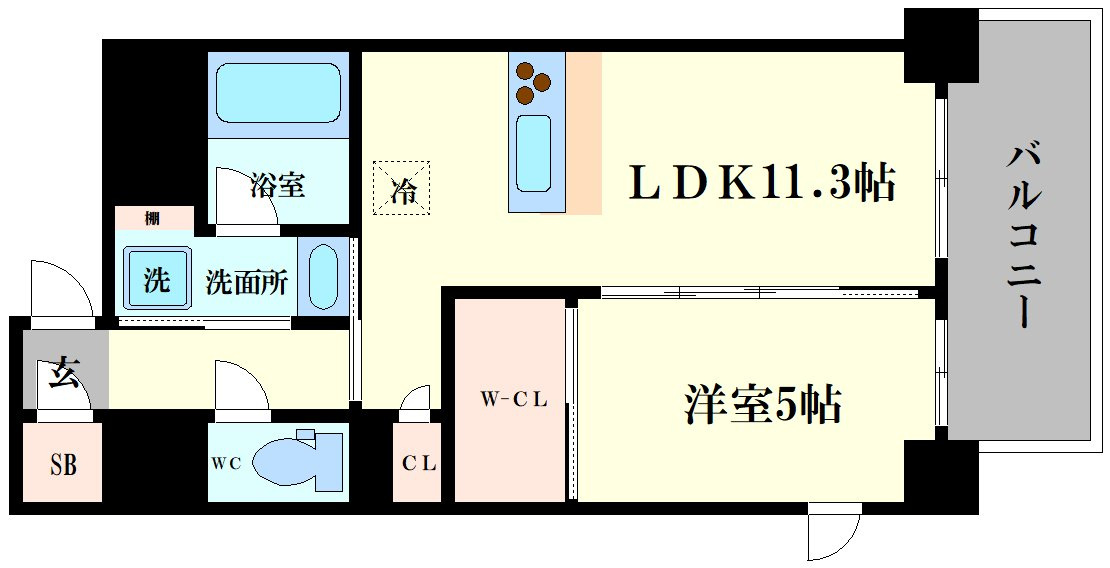 esteOeste難波元町の間取り