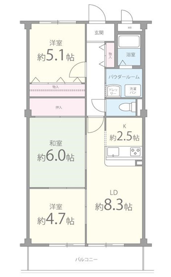 パルトーク山本の間取り