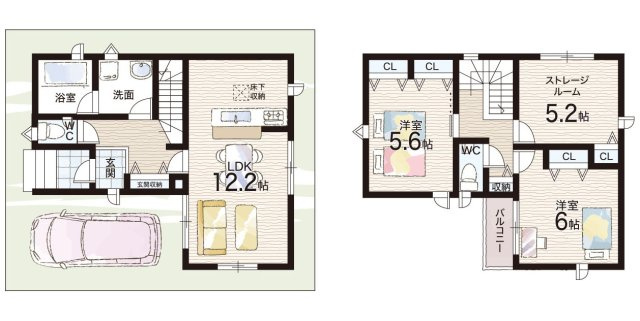 ◆八尾市山城町　第3期　新築一戸建ての間取り