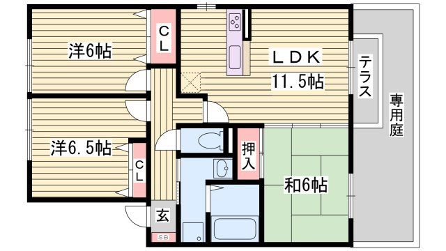 ジュネスコート清水の間取り