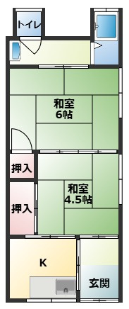 【間取り】 | 緑風荘北棟