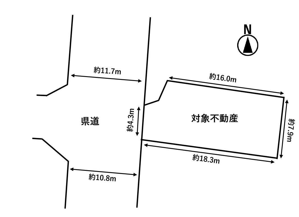 上之町二丁目　土地の区画図
