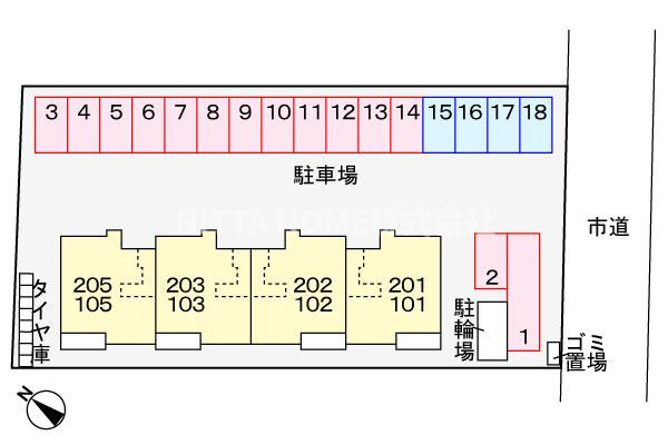 プロムナードの区画図