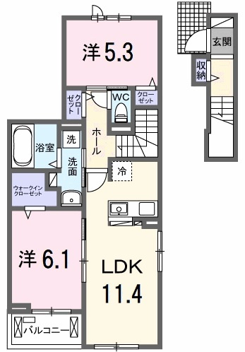 サンティエNAGAIの間取り