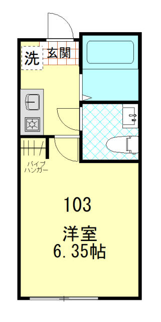 横浜市磯子区杉田３丁目のアパートの間取り