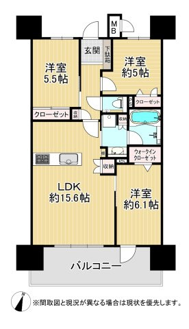 グランドパレス黒崎マークスタワー（C-8）の間取り